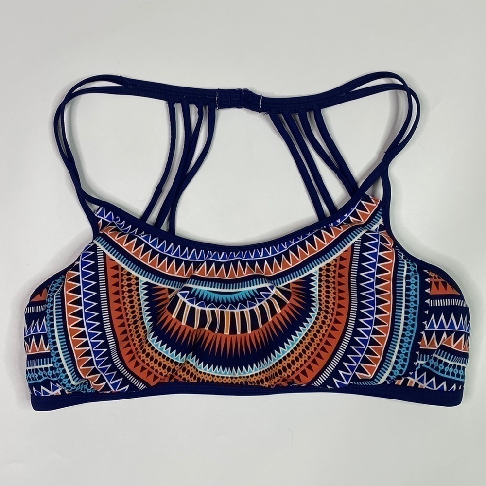 Jantzen Blue Tribal Bikini Top Size Large